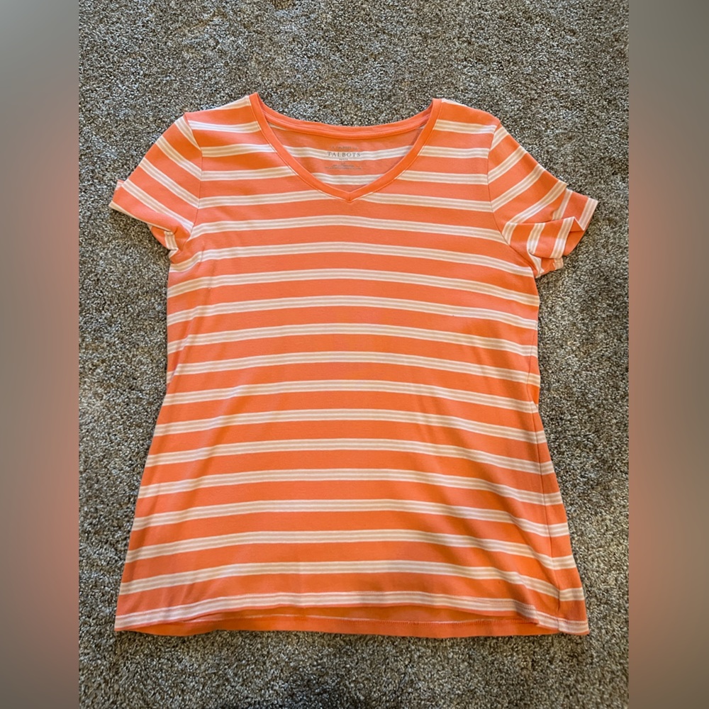 Talbots PL pullover stripped tee. Like new